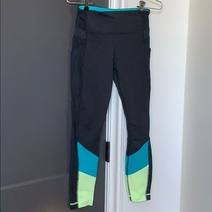 Lululemon colorblock running leggings